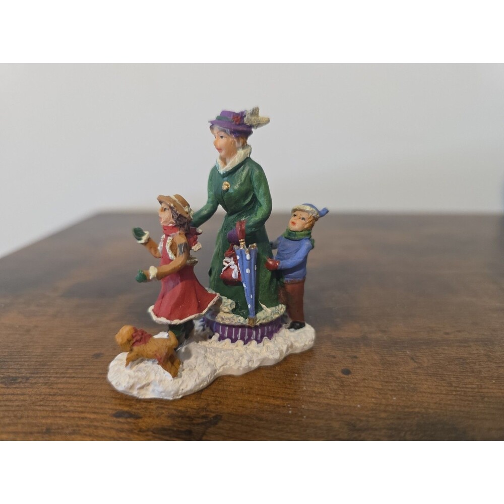 Carole Towne Collection Holiday We Go Shopping #65767 Mother Children Puppy Kids